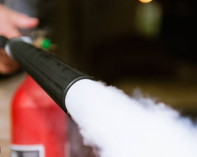 Workplace fire safety training session in Northern Ireland